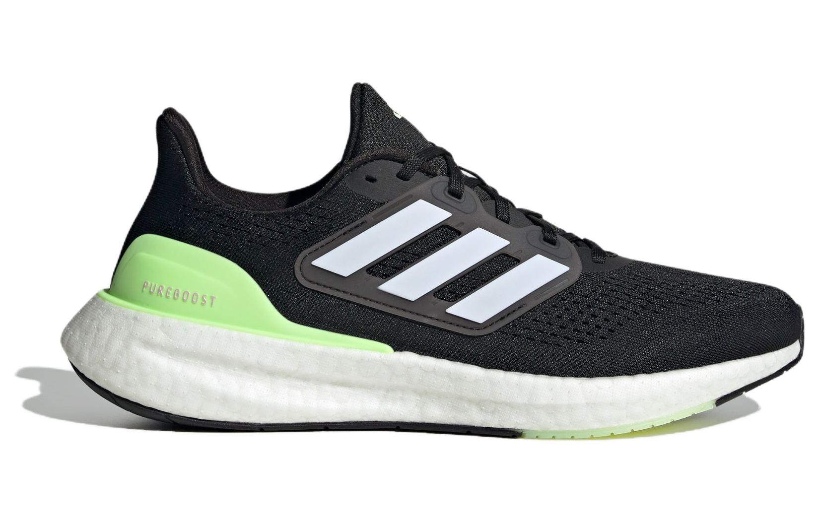 adidas PureBoost 23 Wide ‚Black Green Spark‘