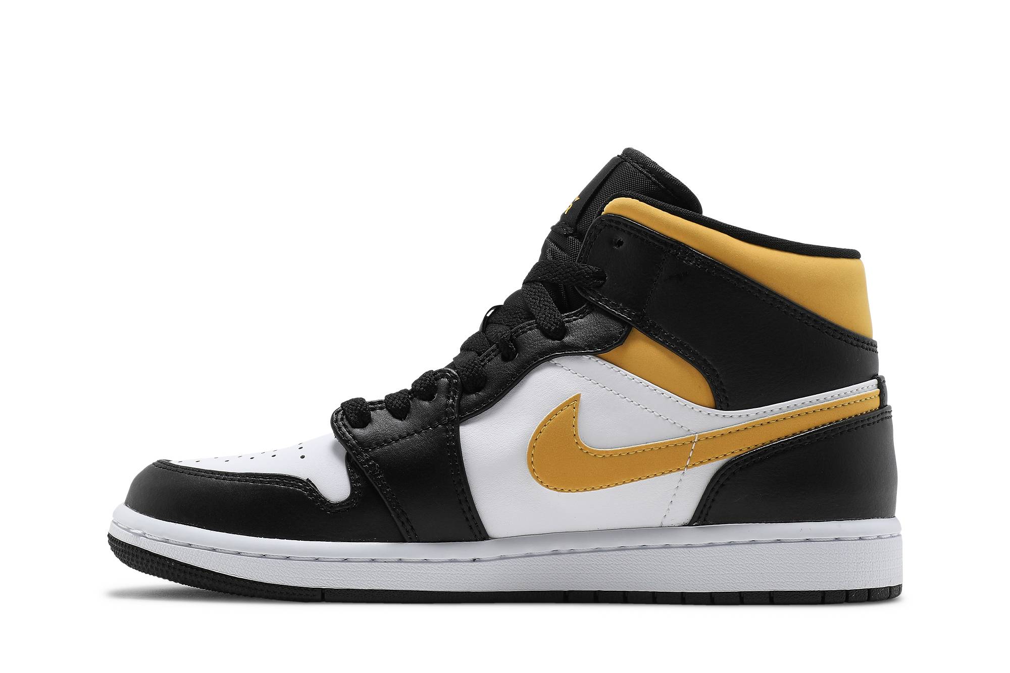 Jordan 1 Mid ‚Black University Gold‘