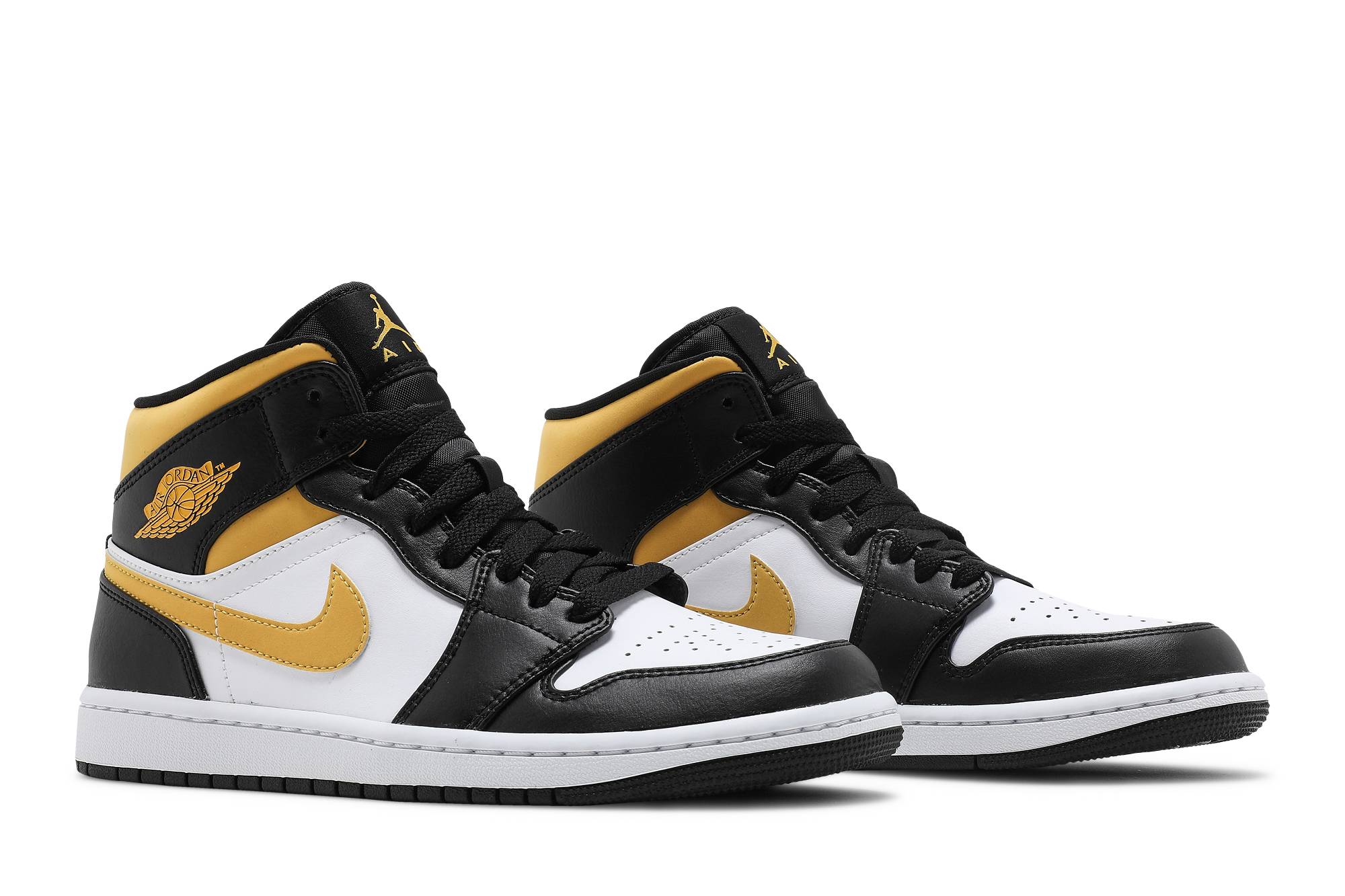 Jordan 1 Mid ‚Black University Gold‘