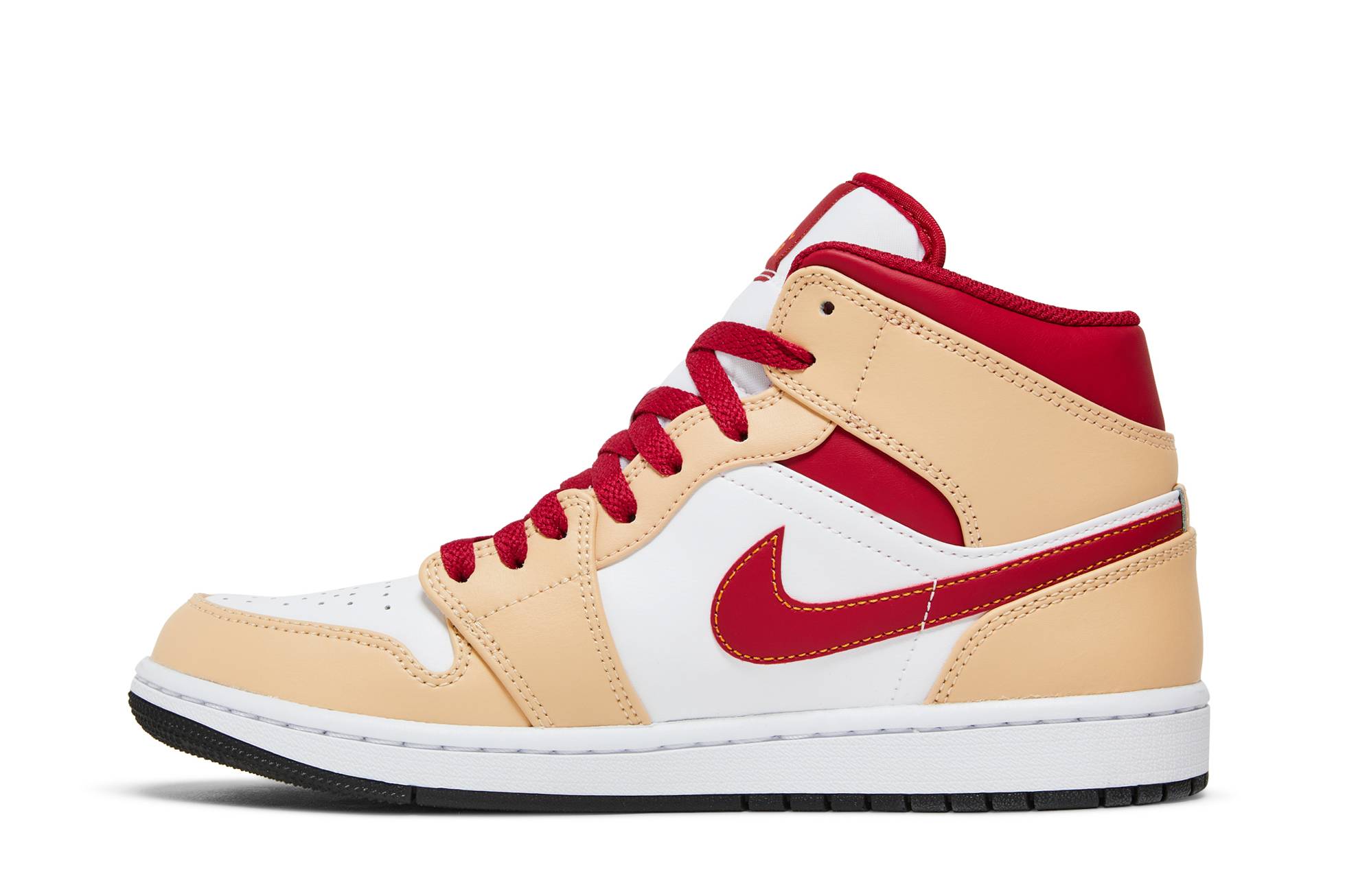 Jordan 1 Mid ‚Light Curry Cardinal Red‘