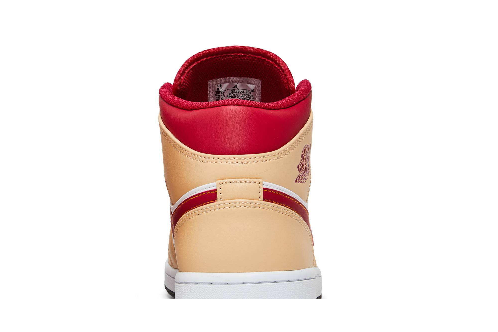 Jordan 1 Mid ‚Light Curry Cardinal Red‘
