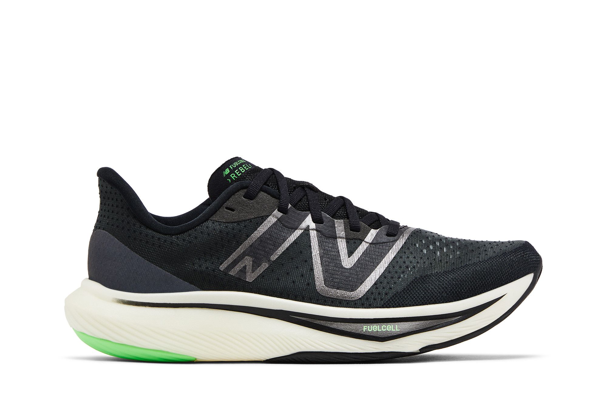 New Balance FuelCell Rebel v3 ‚Black Vibrant Spring‘