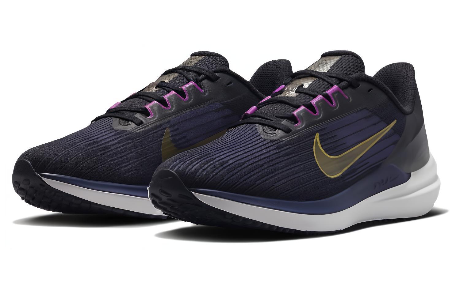 Nike Air Winflo 9 ‚Black Gold Suede‘