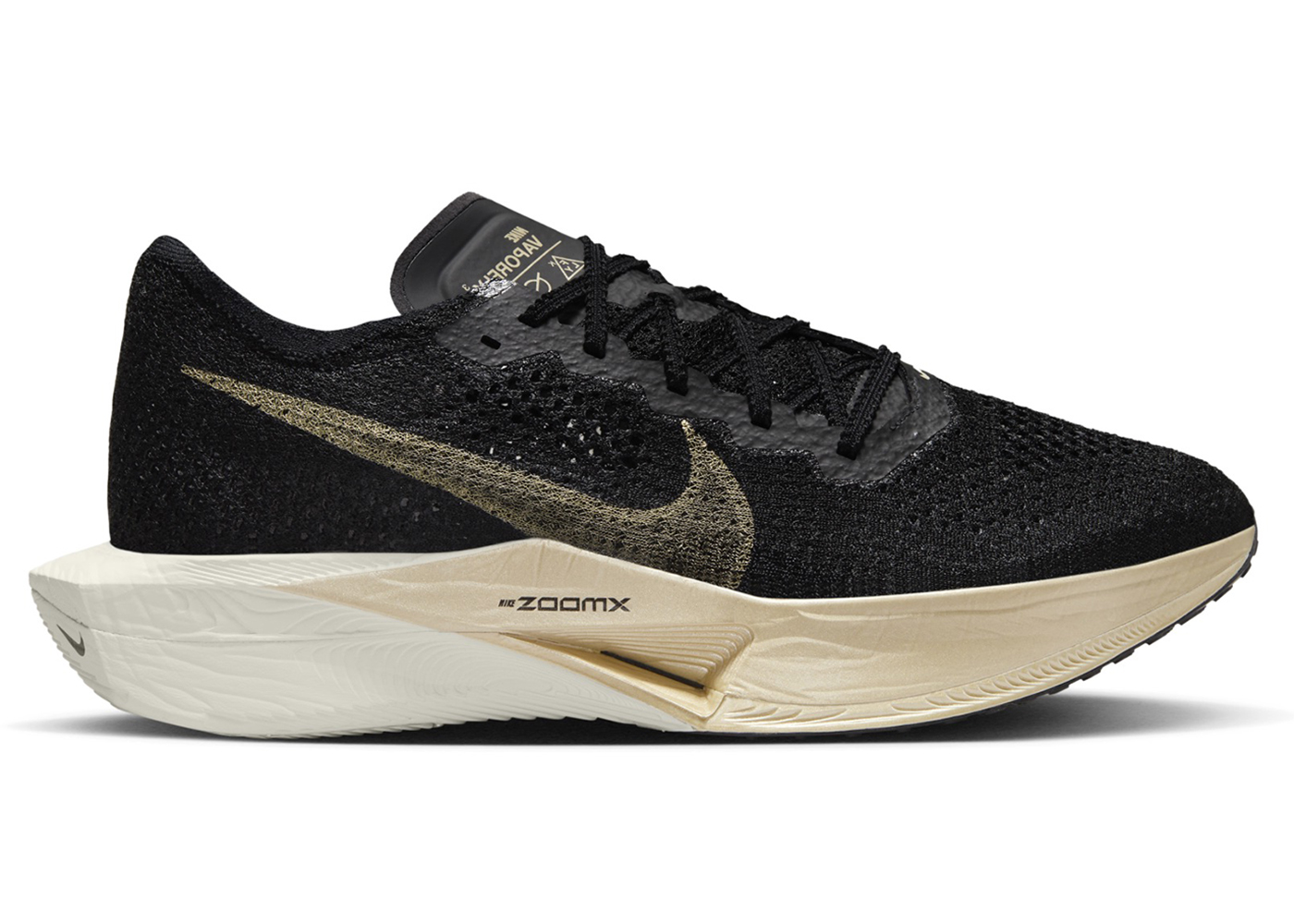 Nike ZoomX VaporFly Next 3 ‚Black Metallic Gold Grain‘
