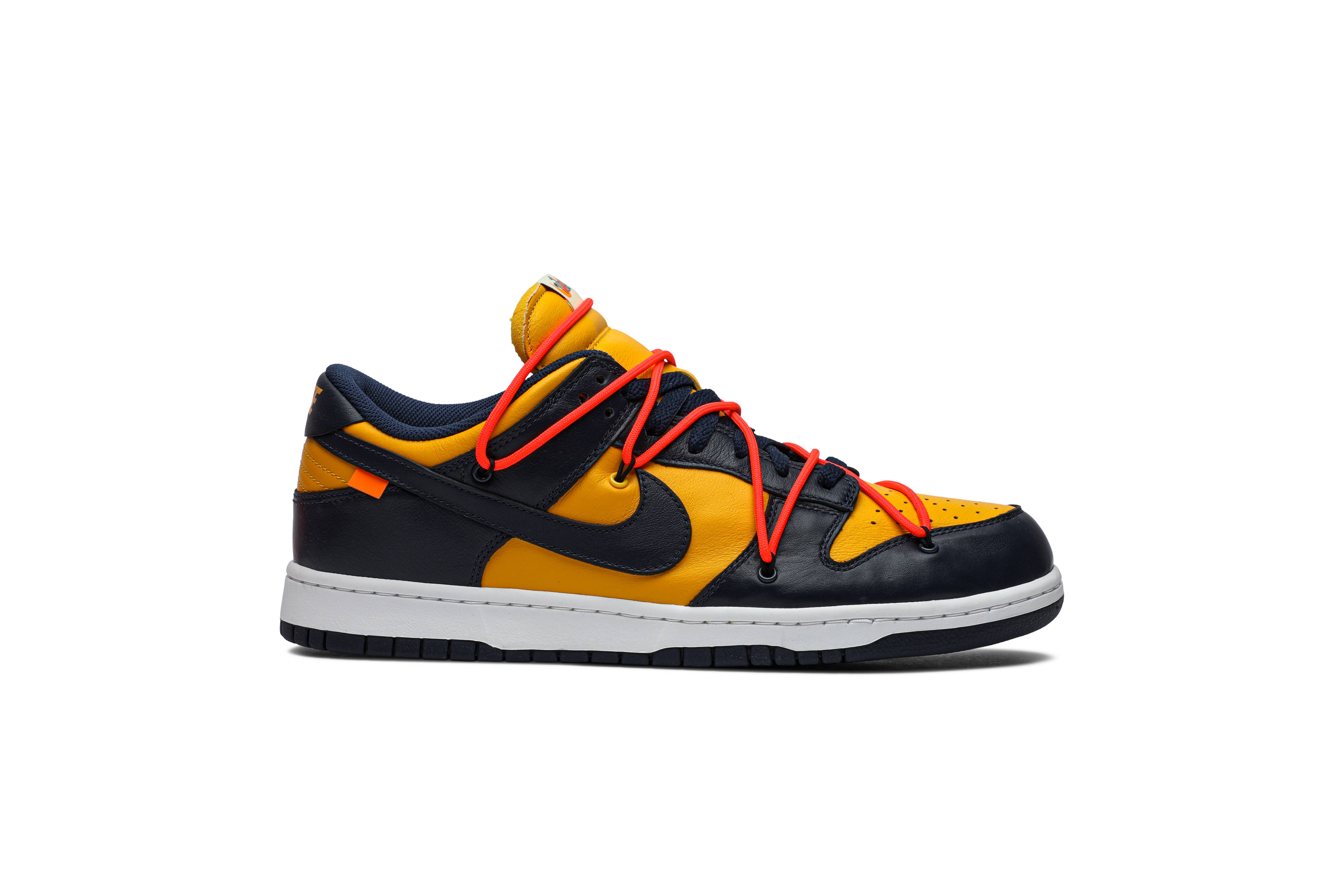 Off-White x Nike Dunk Low ‚University Gold‘
