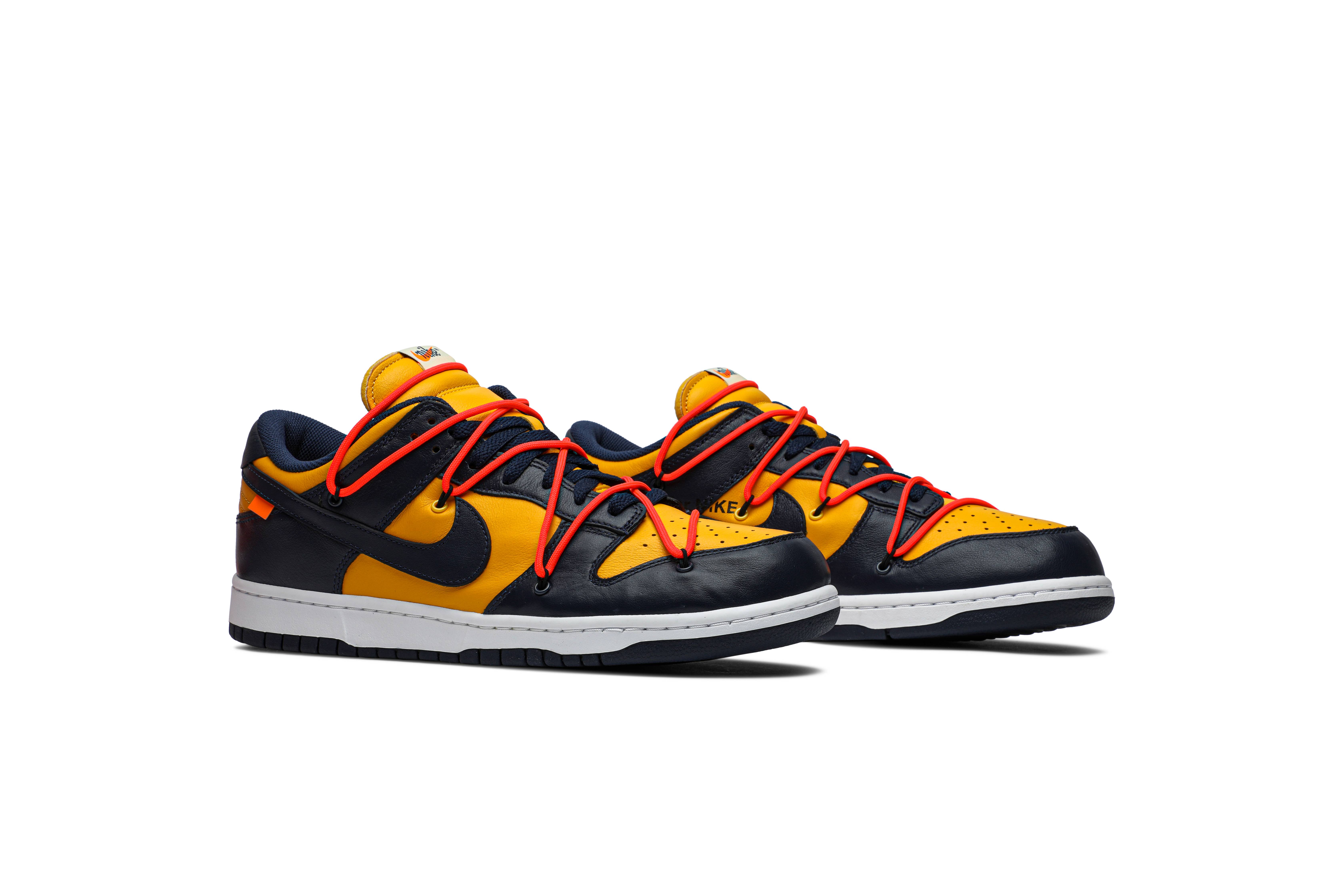 Off-White x Nike Dunk Low ‚University Gold‘