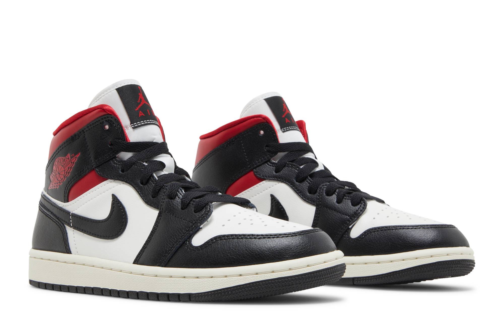 Wmns Jordan 1 Mid ‚Black Sail Gym Red‘