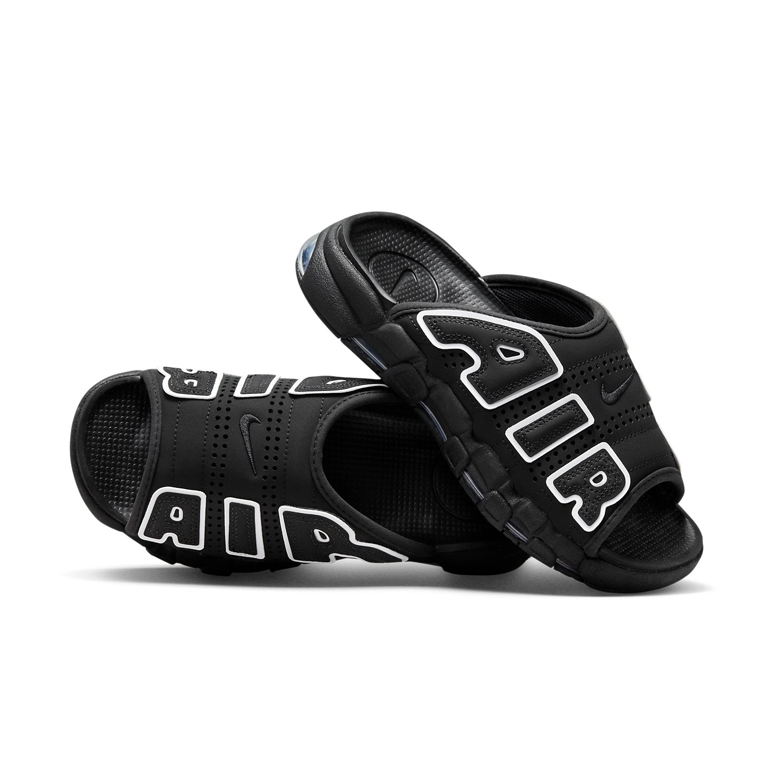 (Women) Nike Air More Uptempo Slide ‚Black White‘
