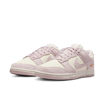 (Women) Nike Dunk Low Sale/White/Metallic Gold/Pearl Pink