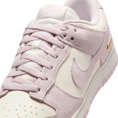 (Women) Nike Dunk Low Sale/White/Metallic Gold/Pearl Pink
